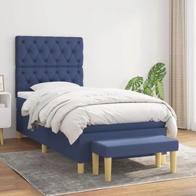 Giroletto A Molle Con Materasso Blu 80x200 Cm İntessuto /