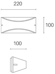 Lhasa applique fascia 10w led 4000k grafite