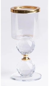 Set da 3 portacandele dorati