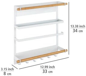 WENKO 54113100 - Organizer MAGNA 33x34 cm bianco/marrone/nero