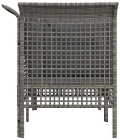 Divani angolari da giardino con cuscini 2pz polyrattan grigio