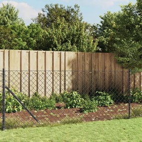 Recinzione A Rete Con Flangia Antracite 1x10 M /