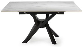 Tavolo da pranzo allungabile con piano aggiuntivo in pietra 90x150 cm Arlene - Marckeric