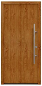 Porta d'ingresso HORMANN ISO PRO SECUR L 80 x H 210 cm rovere dorato tirare a destra