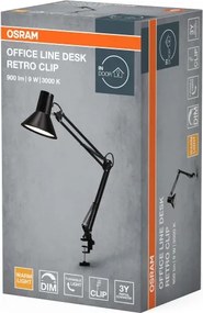 Osram - LED lampada da scrivania dimmerabile con morsetto OFFICE LINE LED/9W/230V 3000K nera