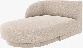 Chaise longue modulare Miley con bracciolo in tessuto – L156 cm