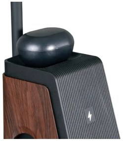 Immax 08999L - Lampada da tavolo LED+CCT dimmerabile con ricarica wireless Qi IDEAL LED/8W/230V, marrone