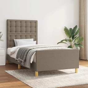 Giroletto Con Testiera Tortora 80x200 Cm İn Tessuto /