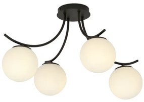 Lampadario a plafone BOSTON 4xE14/10W/230V nero