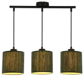 Lampadario a sospensione con filo PATTI 3xE27/60W/230V verde