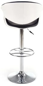 Sgabello 115x60 cm bianco/nero/cromo