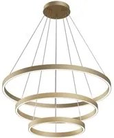 Lampadario A Sospensione Moderno Rim Alluminio Ottone 3 Led 115W