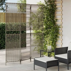Divisorio Per Ambienti A 3 Pannelli Grigio İn Polyrattan /