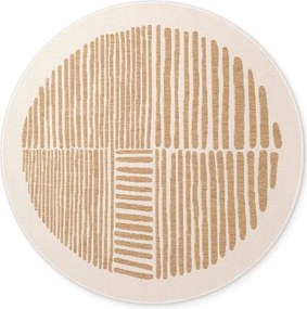 Tappeto da interno/esterno rotondo color crema/di colore naturale ø 160 cm Haringey Bounds – Ted Baker