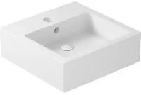 Lavabo quadrato da appoggio/sospeso serie Plus Design di Ceramica Galassia - Bianco lucido 48x48cm