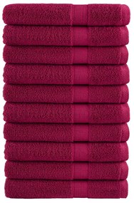 Asciugamani Bagno Solund 10 Pz Bordeaux 100x200cm 600gsm /