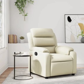 Poltrona Reclinabile Crema İn Similpelle /
