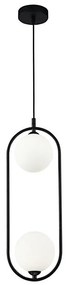 Maytoni MOD013PL-02B - Lampadario a sospensione con filo RING 2xG9/25W/230V nero