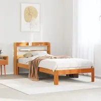 Letto senza Materasso Marrone Cera 100x200 cm in Legno di Pino 3306804