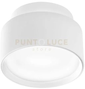 Gfa1071- faretto in alluminio d.11,4cm bianco satinato 2 luci led 3...