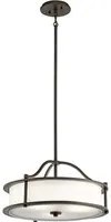 Lampadario Contemporaneo Emory Acciaio Bronzo Antico 3 Luci E27