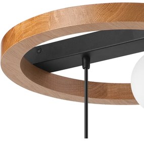 Lampadario a sospensione con filo OTIS 1xG9/5W/230V + 2xE27/15W/230V quercia