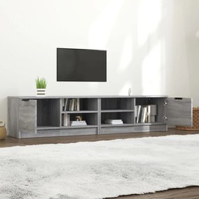 Mobili tv 2 pz grigio sonoma 80x35x36,5 cm in legno multistrato