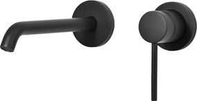 Rubinetto per lavabo ad incasso Circle two nero opaco GATTONI RUBINETTERIA con gbox nero