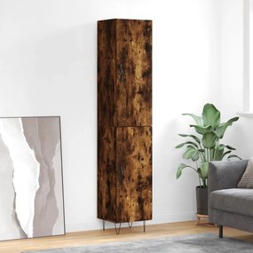 Credenza Rovere Fumo 34,5x34x180 Cm İn Legno Multistrato /