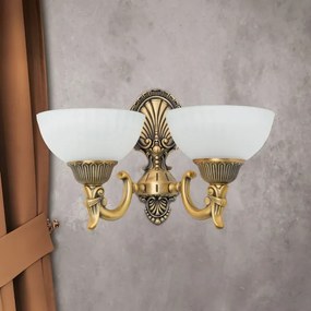 Orion WA 2-1201/2 - Applique ROCCA 2xE27/60W/230V bronzo/bianco