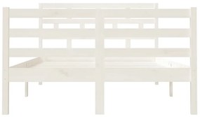 Giroletto bianco in legno massello 120x190 cm 4ft small double