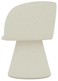 Sedia da pranzo color crema in imbottito Maia – Makamii