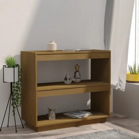 Libreria Marrone Miele 80x35x71 cm in Legno Massello di Pino