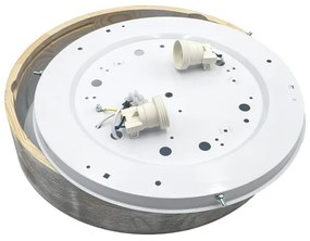 Brilagi - Plafoniera PINO 2xE27/15W/230V pino/argento Ø 37,5 cm