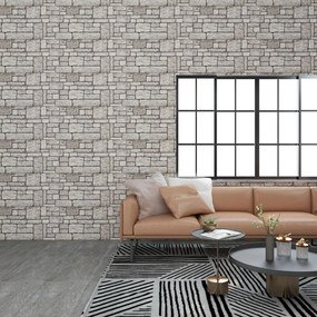 Pannelli Murali 3d Con Design A Mattoni Grigio 10 Pz Eps /