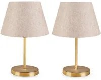 Set 2 lampade da tavolo crema 37 cm Spring