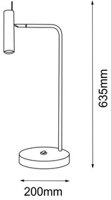 Amplex 8909 - Lampada da tavolo AMOS 1xGU10/15W/230V nero