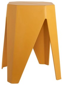 Sgabello color senape in plastica Cherish – Leitmotiv