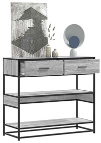 Tavolo Consolle Rovere Sonoma 90x35x80 Cm İn Legno Multistrato /