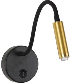 Brilagi -LED Lampada da parete flessibile dimmerabile MAYA 1xG9/4W/230V nero/oro