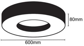 Plafoniera LED LED/30W/230V 4000K diametro 60 cm