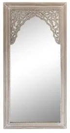 Specchio da parete DKD Home Decor 90 x 2,5 x 180 cm Cristallo Naturale Bianco Indiano Legno MDF Decapaggio