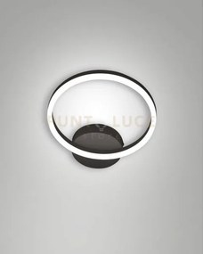 Giotto applique nera d.30cm  led 3000k - 18w - 1890 lm dimmerabile ...