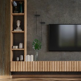 Nowodvorski Lighting Applique a LED Motive L, larghezza 120 cm, nero, metallo