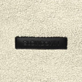 Puof a sacco grigio chiaro con rivestimento in bouclé Lounge – SLOWDOWN