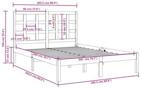 Giroletto Bianco in Legno Massello 200x200 cm