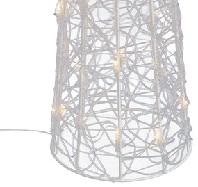 Albero di Natale trasparente 100 cm con LED IP44 - Coni