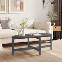 Tavolino da Salotto Grigio 118x63x45 cm Legno Massello di Pino 822319