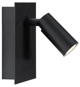 Lampada da parete per esterni moderna nera con LED IP54 - Simon