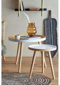 Set di tavolini rotondi in bambù 2 pz ø 60 cm Cappuccino – Bloomingville